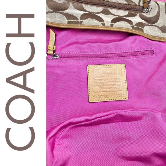 COACH Y2K SIGNATURE STRIPE PINK RUGBY DUFFLE BUCKET SHOULDER CROSSBODY BAG - Picture 11 of 16